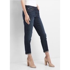 Gap Girlfriend Selvedge Dark Vintage Blue 31 Tall Minimalist Casual
